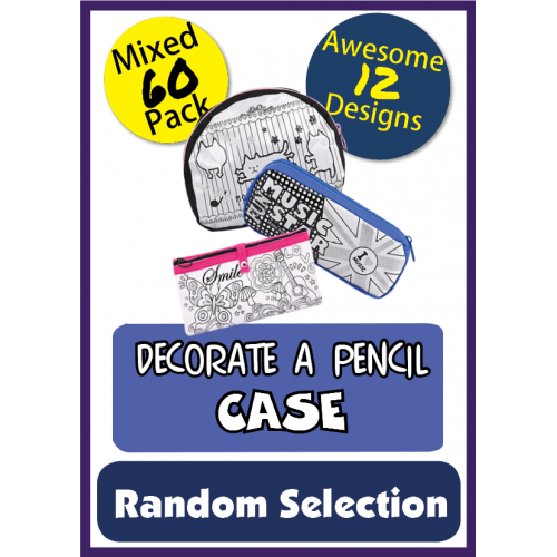 Decorate a Pencil Case - 60 Pack Decorate a Pencil Case - 60 Pack