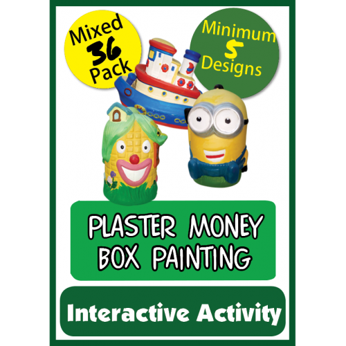 Plaster Money Box - 36 Pack Plaster Money Box - 36 Pack
