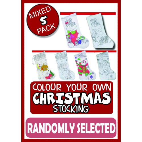 XMAS Colour a Stocking - 5 Pack XMAS Colour a Stocking - 5 Pack